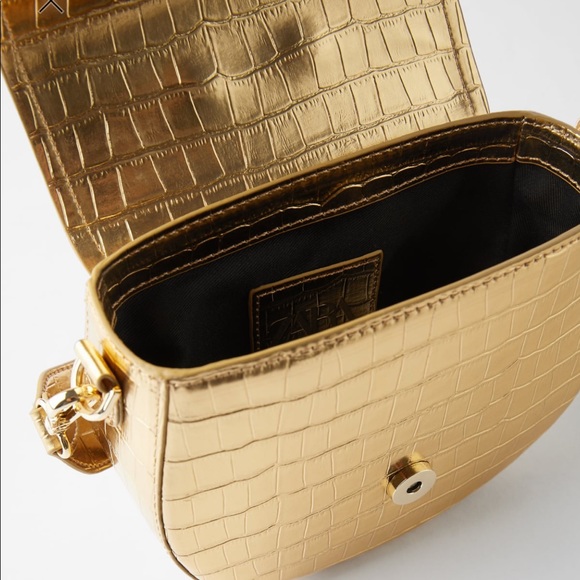 Zara metallic animal print oval crossbody bag - Picture 12 of 13